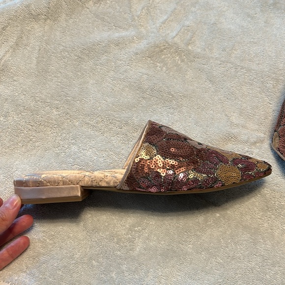 Birdies “The Dove” petal pink sequin mules - Picture 3 of 4